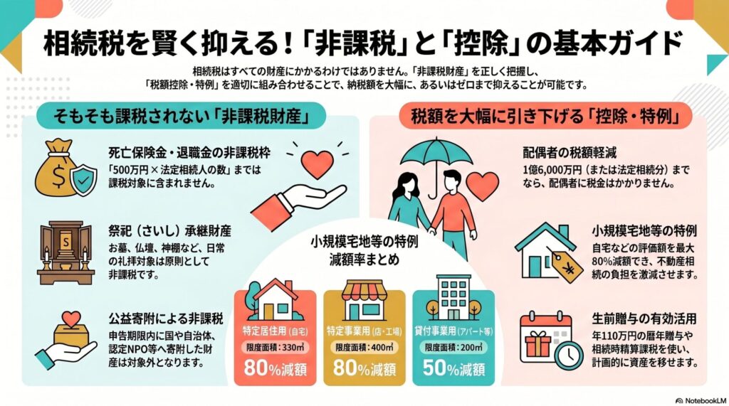 相続税の非課税財産とは？主な6類型と実務で使える生前対策